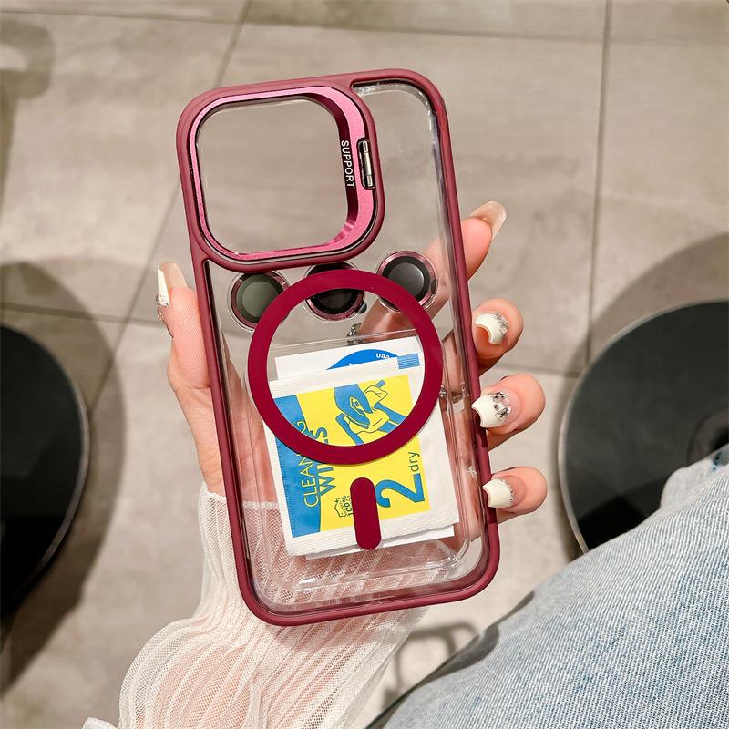 Подходит для чехла для мобильного телефона Apple 16 Магнитная присоска Кронштейн U1 с плёнкой для объектива Защитный чехол для iPhone14promax из ПК 15