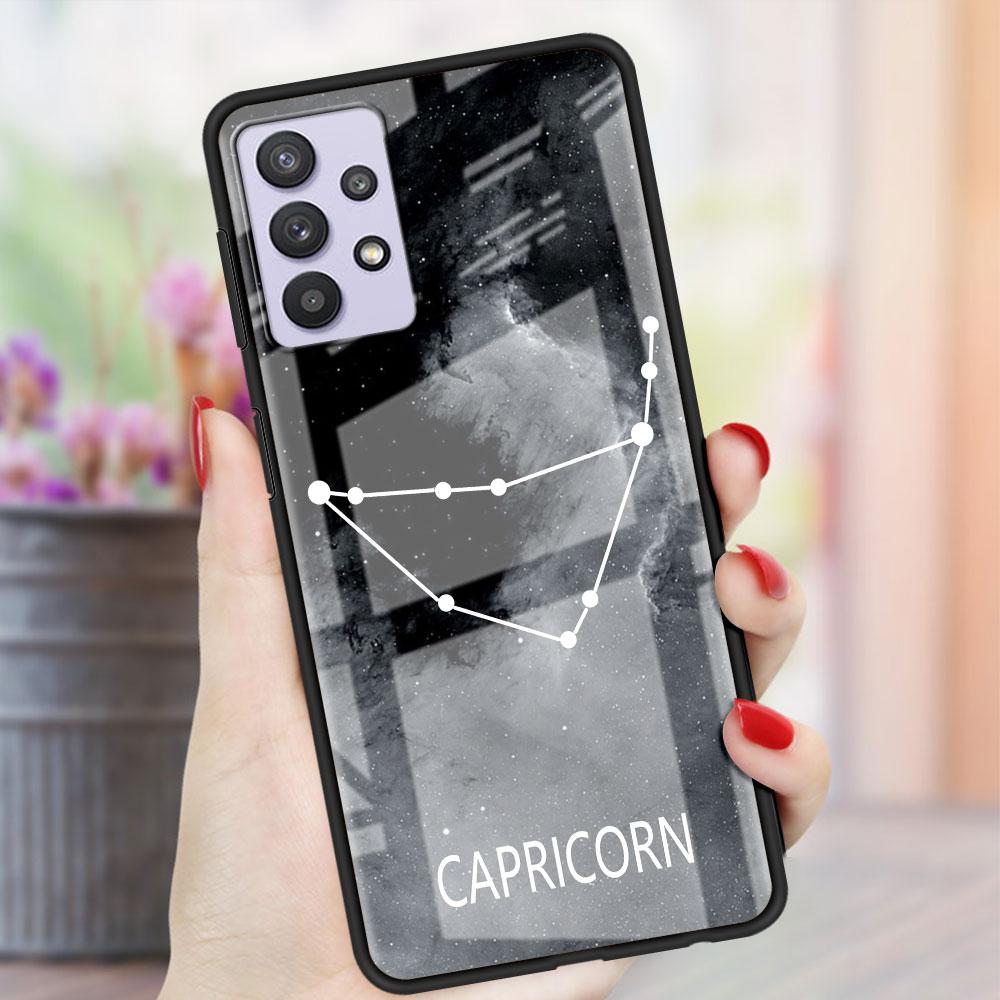 Стеклянный чехол с двенадцатью созвездиями для Samsung Galaxy A52 A71 A50 A51 A70 A21s A31 A72 A10 A12 A30 A22 5G, чехол для телефона