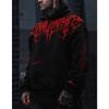 Men's Winter Evil Blood Oversized Pattern Hooded Casual Sweatshirt