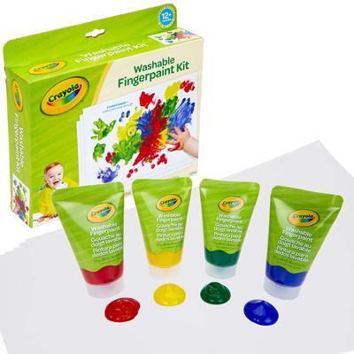 Набор из 4 красок Crayola, легко смывается водой, краска в тюбике My First Series для детей от 1 года и старше, краска Yubi 811452, оригинальный продукт