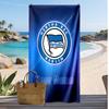 hertha bsc Personalized Printed Beach Towel Soccer Logo Support Custom Name Text Absorbent Towel For Sport Travel Special Gift