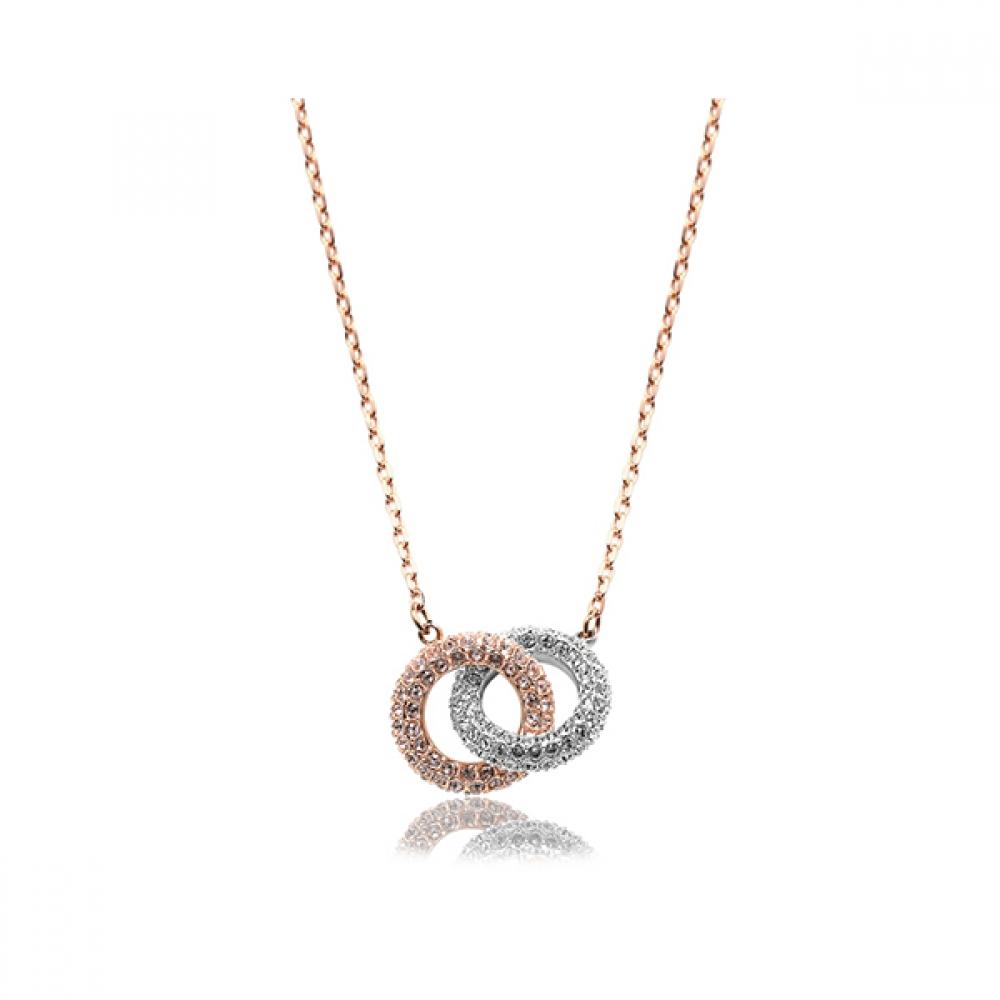 Swarovski 5414999 Dextera Interlocking Circle Necklace