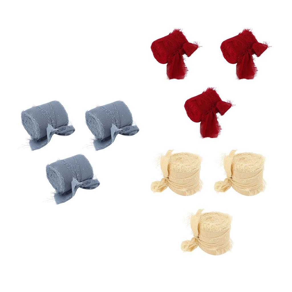 Лента из шифона с бахромой, чистого цвета, лента для букета ручной работы, ручная окраска, переносная шифоновая лента 