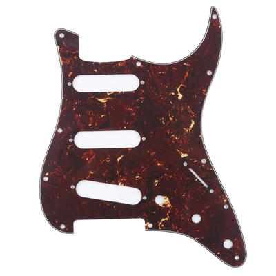 Musiclily SSS Пикгард для Fender Standard Stratocaster Электрический Пикгард Черепаховый 11 отверстий Американские/Мексиканские Гитары, 4 шт.