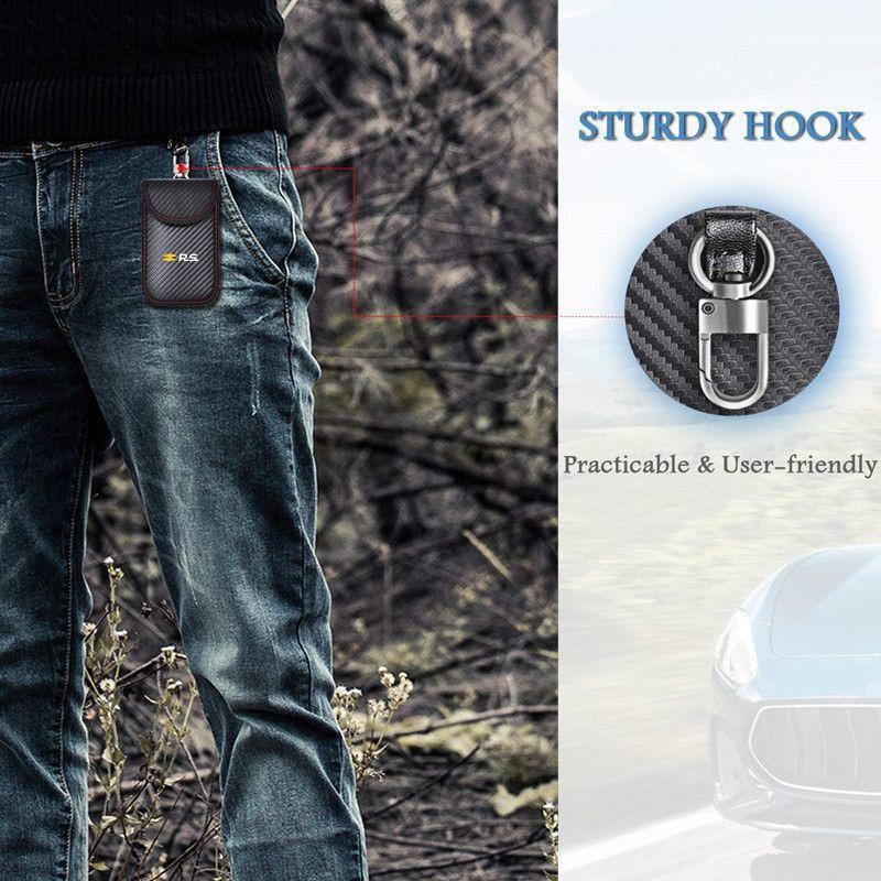 Car Key Case Signal Blocker Bag RFID Shielding Pocket For Renault RS Clio 2 3 4 5 6 MK2 MK3 MK Sport Koleos Captur Kadjar Megane A26