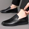 Fashion Fashion Slip-on Flat-soled Men Loafers Spring Autumn Soft-soled Casual Man Driving Shoes Designer Solid Color Male Leather Shoes