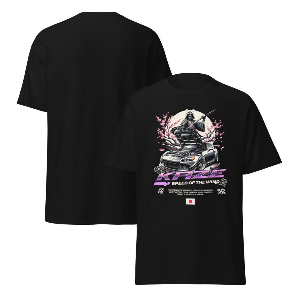 Samurai Speed T-Shirt, Japanese Warrior Car Tee, Cherry Blossom Racing Art Shirt, Unisex T-Shirt