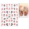 2Pcs Nail Art Sticker Non-Fading Easy Paste Self-Adhesive Non-falling DIY Valentines Day Red Heart Pattern Manicure Decal Nail Salon Supply