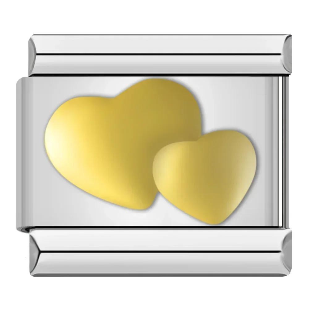 9mm Width Original Daisy Heart Flower Butterfly Cross Green Italian Charm Bracelet Stainless Steel Jewelry Making DJ001