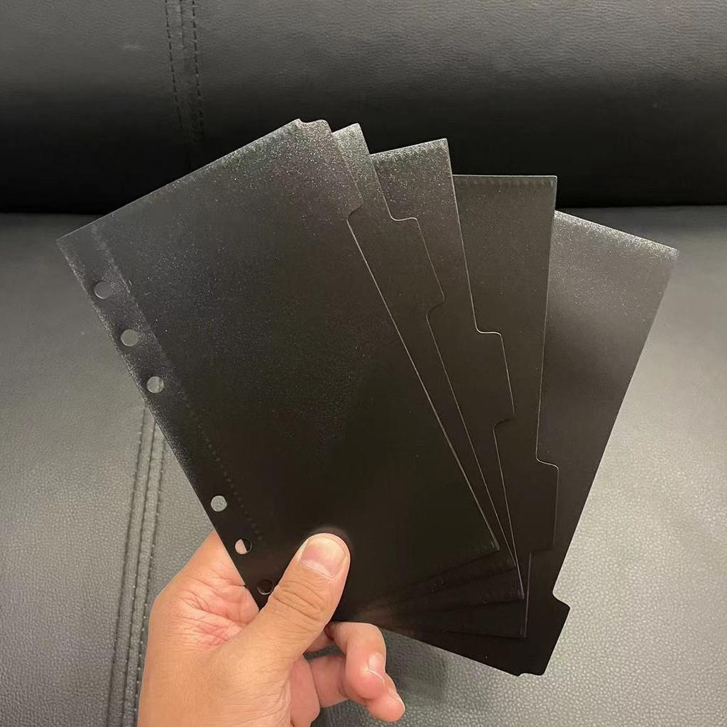 A6 A7 Binder Pockets Binder Folders for Notebook Divider Page Waterproof PVC Leaf Document Filing Bag