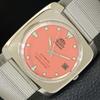 USED ORIENT AUTOMATIC 46941 VINTAGE JAPAN MENS PEACH COLOR DIAL WATCH A702209-5 R123-a702209