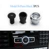 3PCS Car Center Console Radio CD Player Buttons Switch Cap Knob Cover For Mercedes Benz C E GLK W204 X204 W212 W207 W218 W166