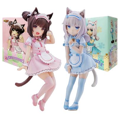 18 см Кошка Горничная Аниме NEKOPARA Фигурка Шоколадные Ваниль Милая Красивая Кошачий Стиль Модель ПВХ Статичные Детские Игрушки Коллекционная Подарочная Кукла