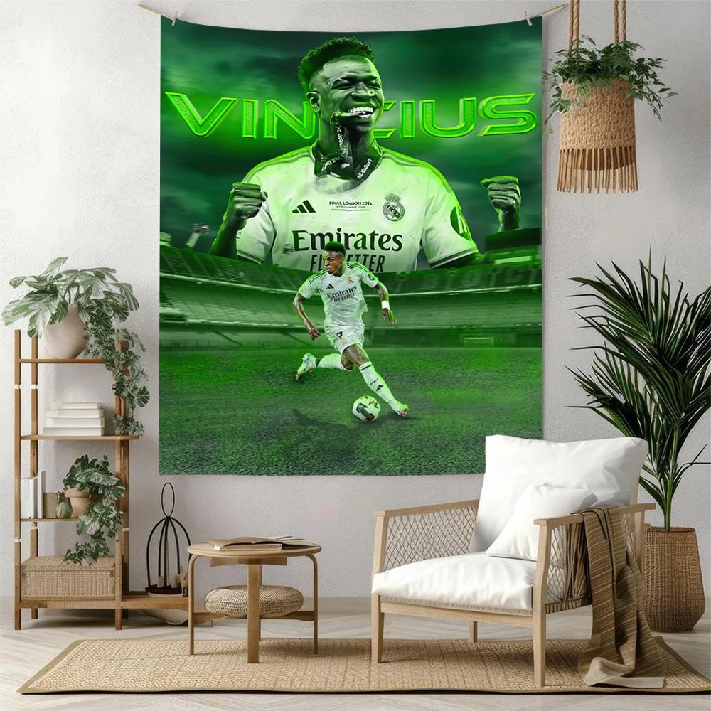 Real Madrid Football Stars Wall Decor Tapestry Art For Pet Memorial Birthdaywedding Party Backdrop Family Gift