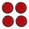 4pcs 2in Bicycle Round Warning Reflectors Red for Semi Trucks Trailers Boats Horse Trailers Scooter