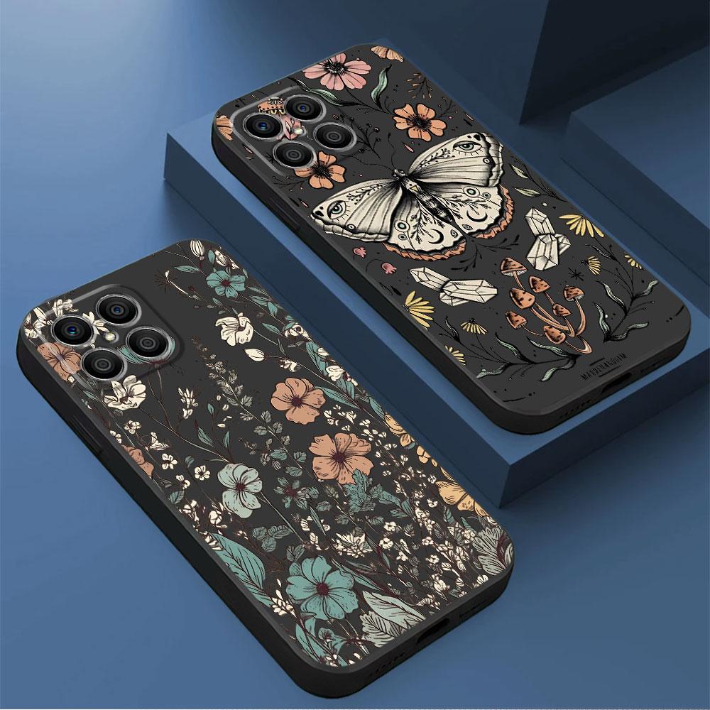 Чехол 'Цветок бабочки' для Honor X6a X8a 8X 70 Magic5 Lite 90 Pro X9a X8 X6 X7 Magic5 Силиконовый художественный чехол