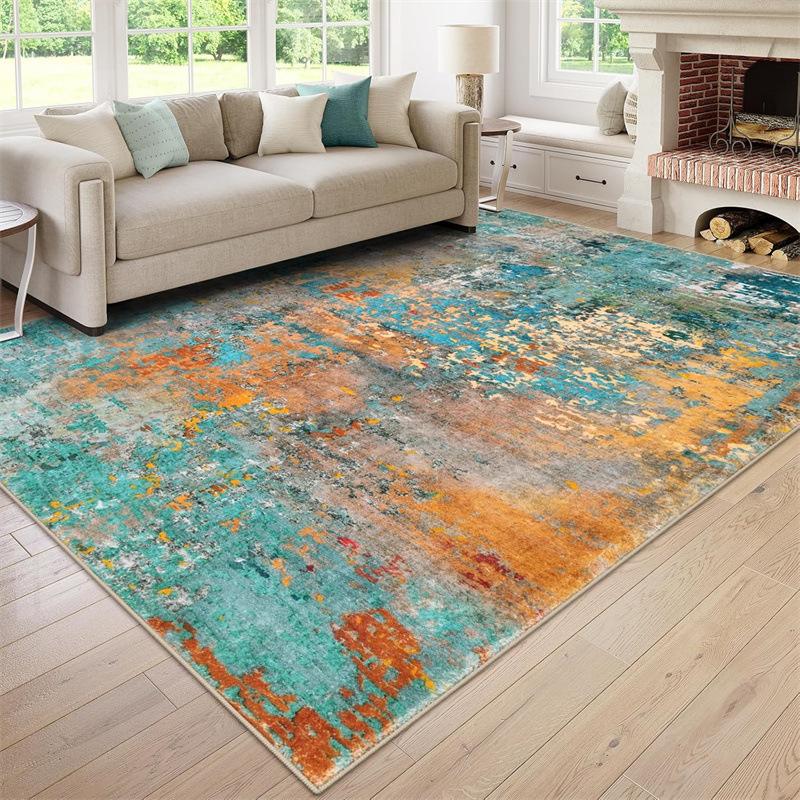 Crystal Pile Carpet Modern Abstract Living Room Kitchen Bathroom Entryway Washable Rugs Stain-resistant Large Mats
