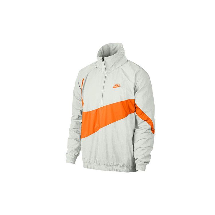 Nike Куртки Мужские Белый Оранжевый Стойка Умеренная Другое AJ1404-123