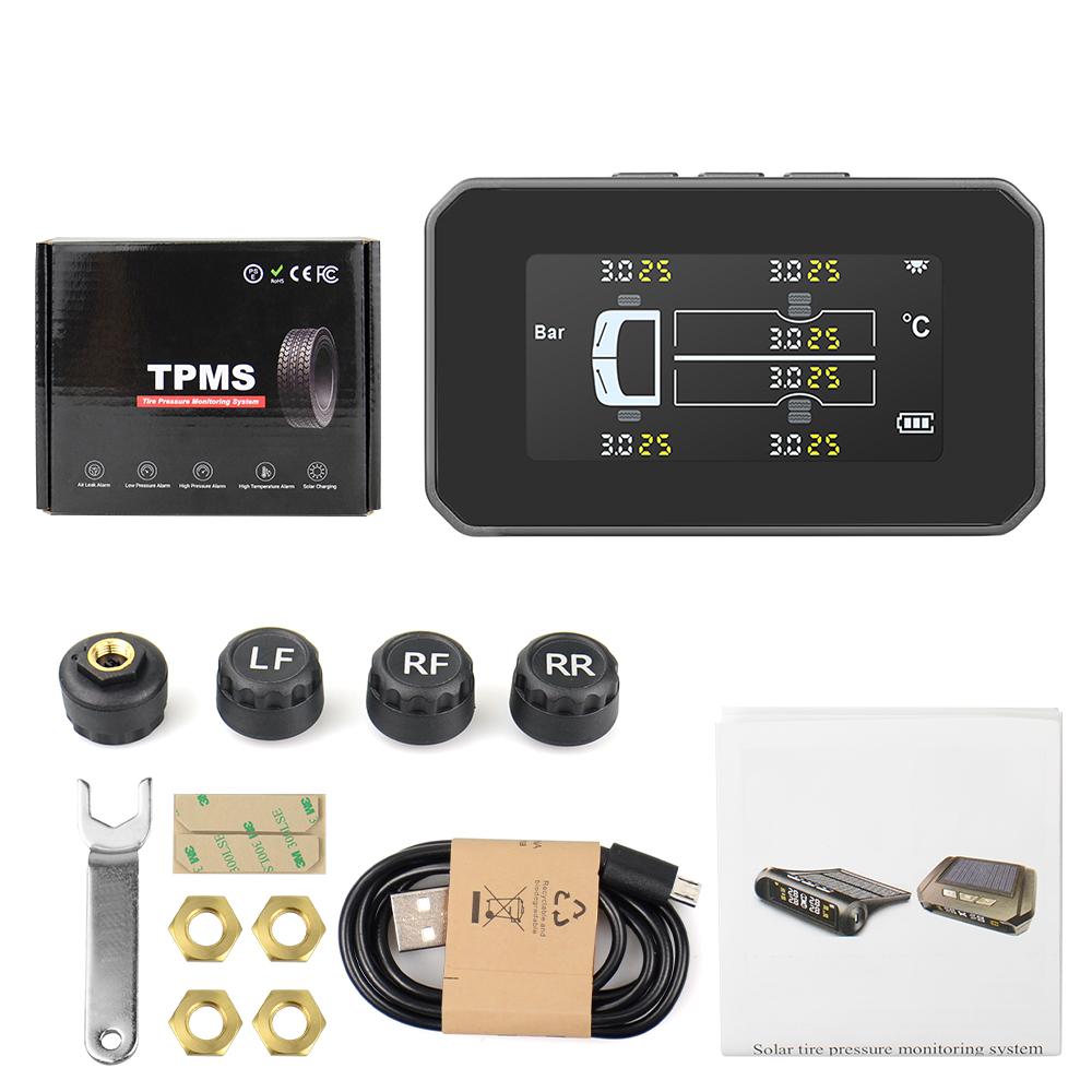 Для грузовика и автомобиля Система контроля давления в шинах TPMS 6 шт. Внешний датчик Цветной ЖК-экран Мониторинг Диапазон давления в шинах