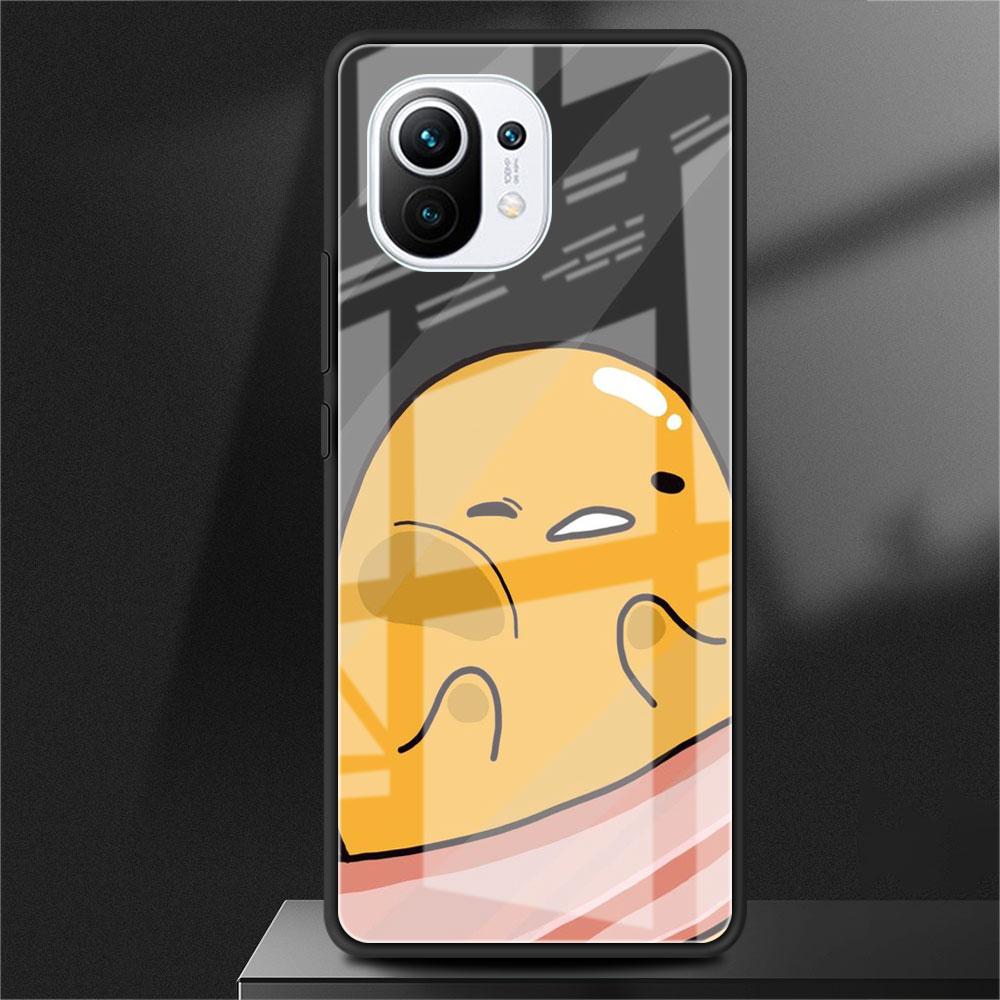 Стеклянный чехол для Xiaomi Poco X3 NFC 11 Lite 11T F3 M3 для Redmi Note 11 10 9 8 Pro 10S 9S 9A 9C, чехол для телефона Gudetama