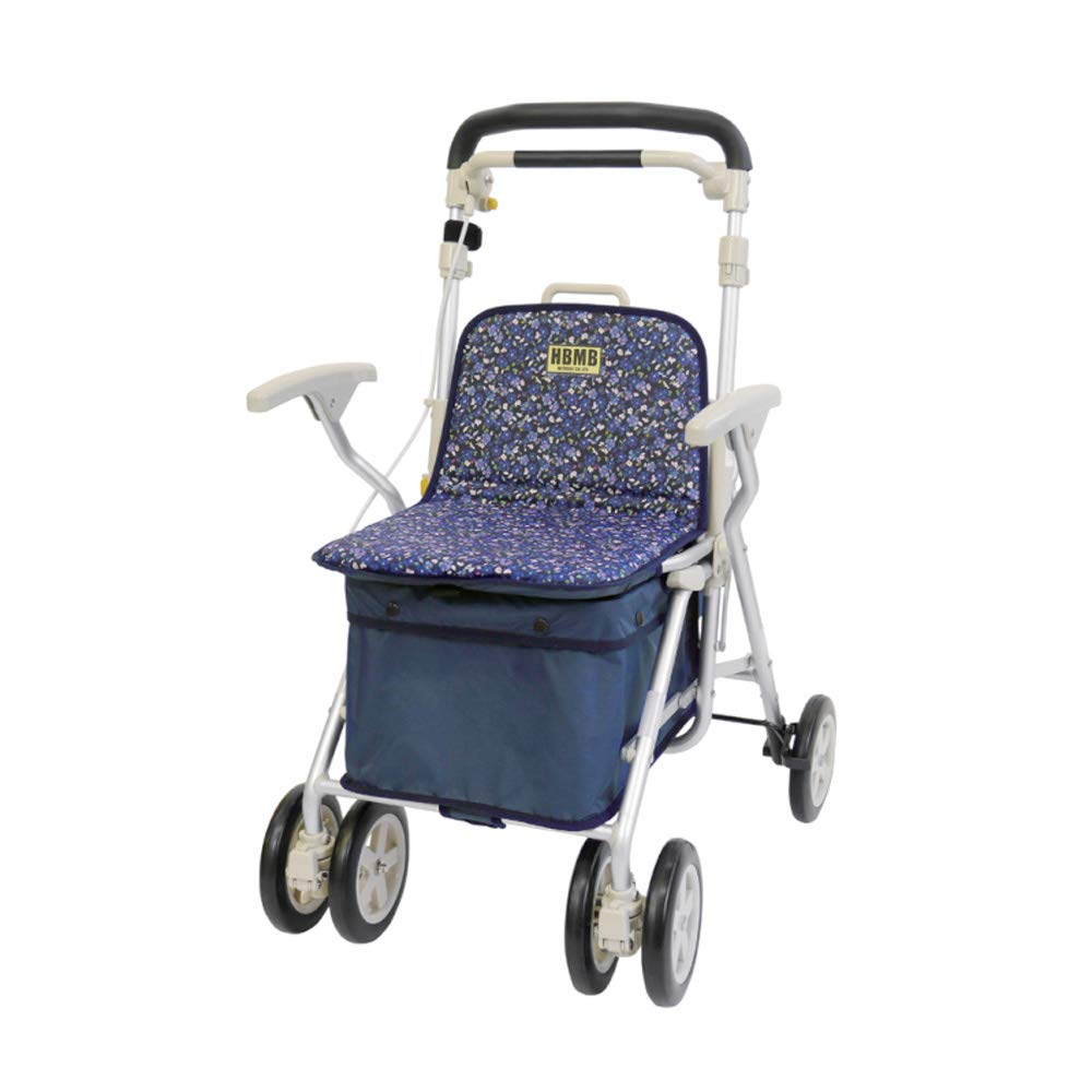 Сумка для здоровья MB с цветочным узором темно-синего цвета