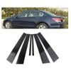6 шт., черная стойка, крышка, обшивка двери, наклейка на окно для Honda Accord 2008-2012