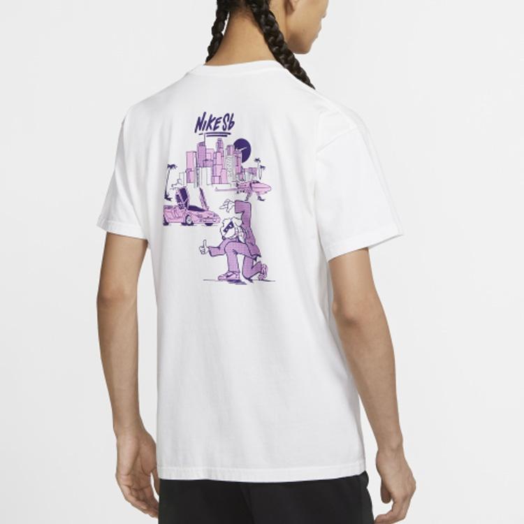 Nike Printing Skateboard Short Sleeve White Men's CW1479-100