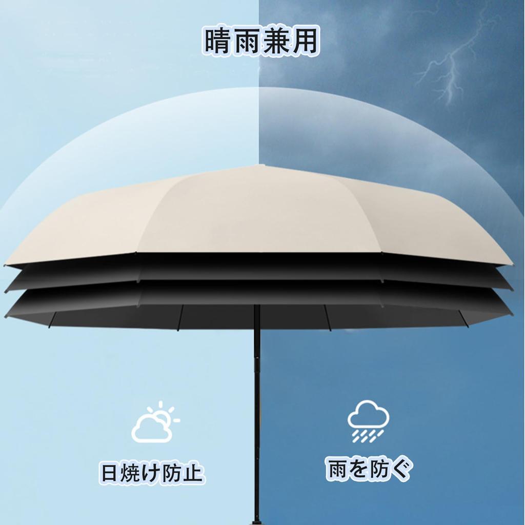 Insvog Folding Sturdy 16 Ribs 8 Extra Large Ultra Auto Folding Parasol UV Shading Heat For Both Sunny and Rainy Rainy Season Heat Stroke Strong Wind