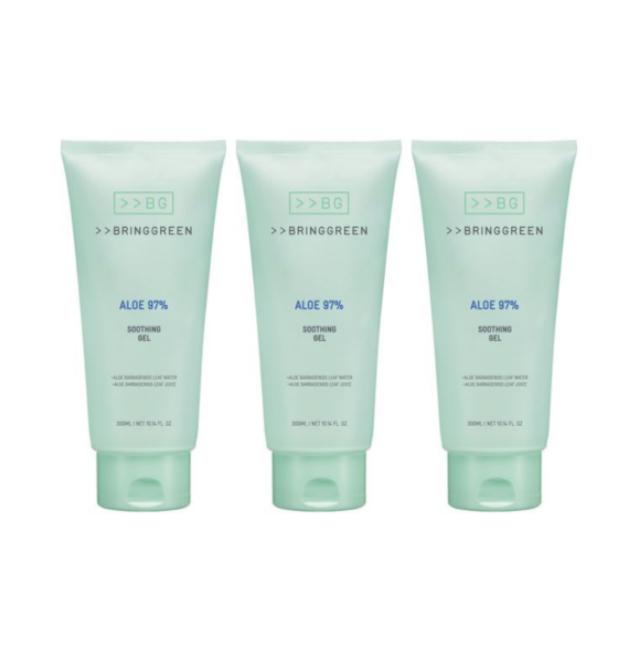 BringGreen Успокаивающий гель с алоэ 97%, Успокаивающий гель с алоэ 97%, Успокаивающий гель с розовым алоэ 96% 300 мл (6 вариантов)