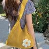 Sweet Knitted Tote Bag Breathable Seaside Vacation Handbag Trendy Crochet Shoulder Bag  Female