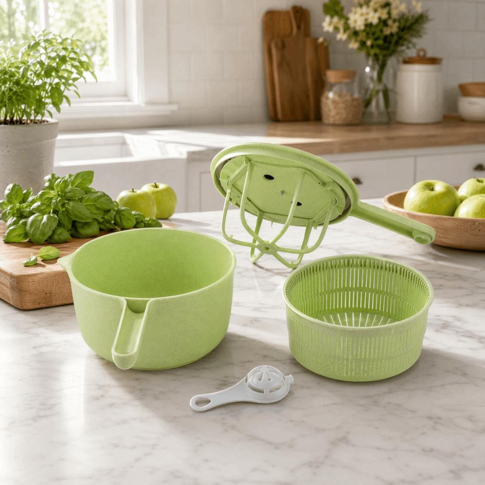 Ergonomic Design Salad Spinner Plastic Vegetable Washing Basket Vegetable Dehydrator Kitchen
