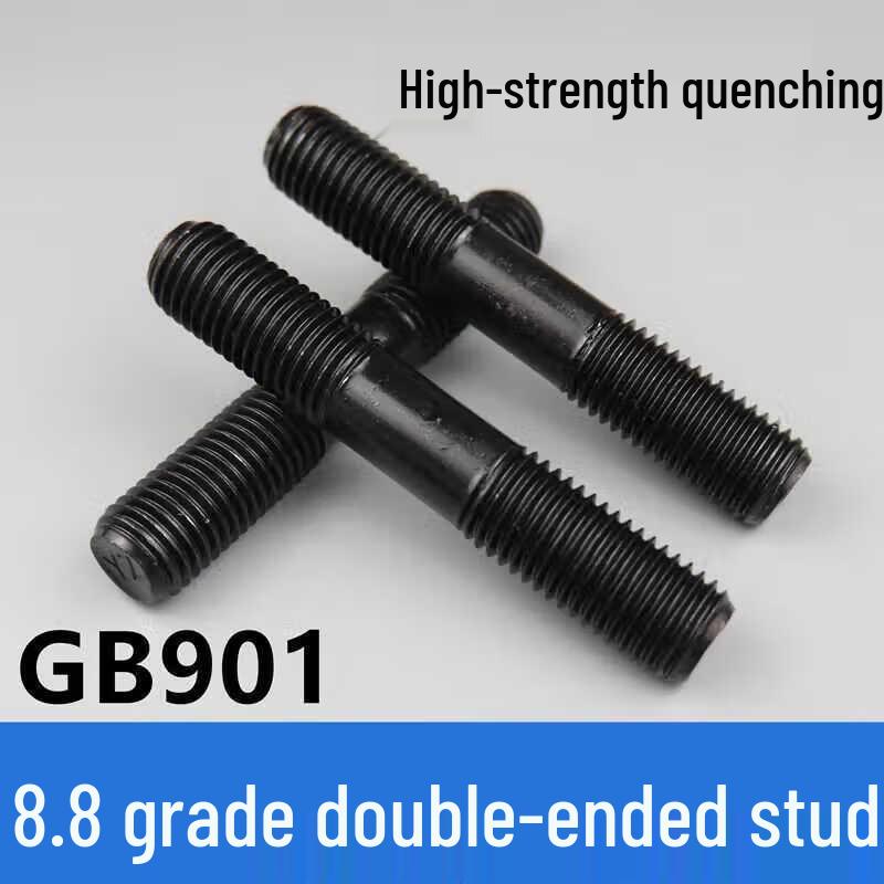 8.8 Grade High-Strength Blackened Carbon Steel Double-Ended Stud Bolt