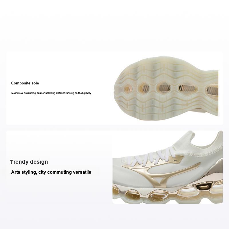 Хадзимэ Сораяма x Mizuno Wave Prophecy Белые Шампань Золото Унисекс Кроссовки D1GA212504