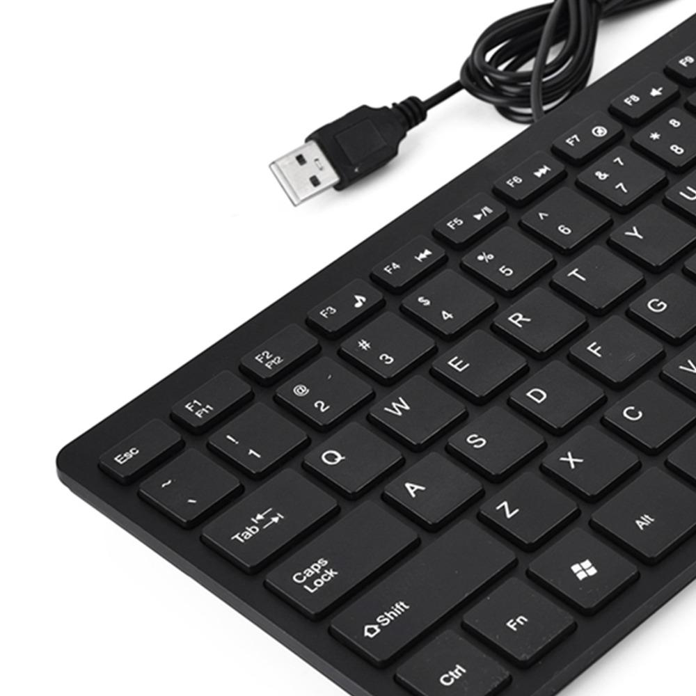 78 Keys Mini Keyboard Ultra-Thin Design Ultra Thin Keyboard Portable USB Wired Keyboard Industrial