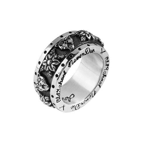 Anonymous Artisan Oldschool Spinner Ring - Panther Flower