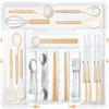 9-Compartment Expandable Cutlery Organizer| Large-Capacity Plastic Drawer Tray for Forks, Spoons, and Kitchen Utensils