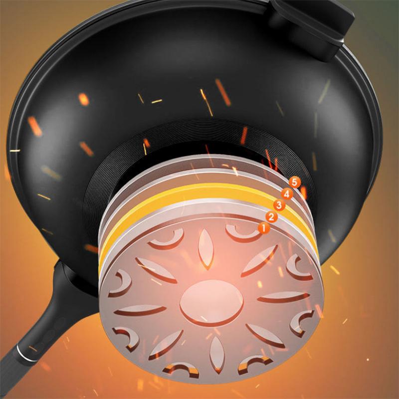 Maifan Stone, антипригарная сковорода вок с микродавлением, бытовая сковорода для приготовления пищи, многофункциональная газовая плита, индукционная плита, общая