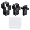 3PCS Crossed Shape Cutting Dies Crossed Shape Hollow Punch Cutter Set for Leather Crafts 69mm 61mm 53mm Height
