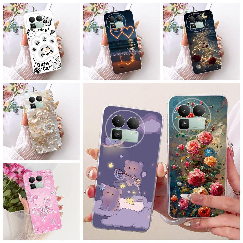 For Realme GT8 Case Cover Cute Cat Fashion Butterfly Luxury Painted Casing For Real me GT8 Bumper