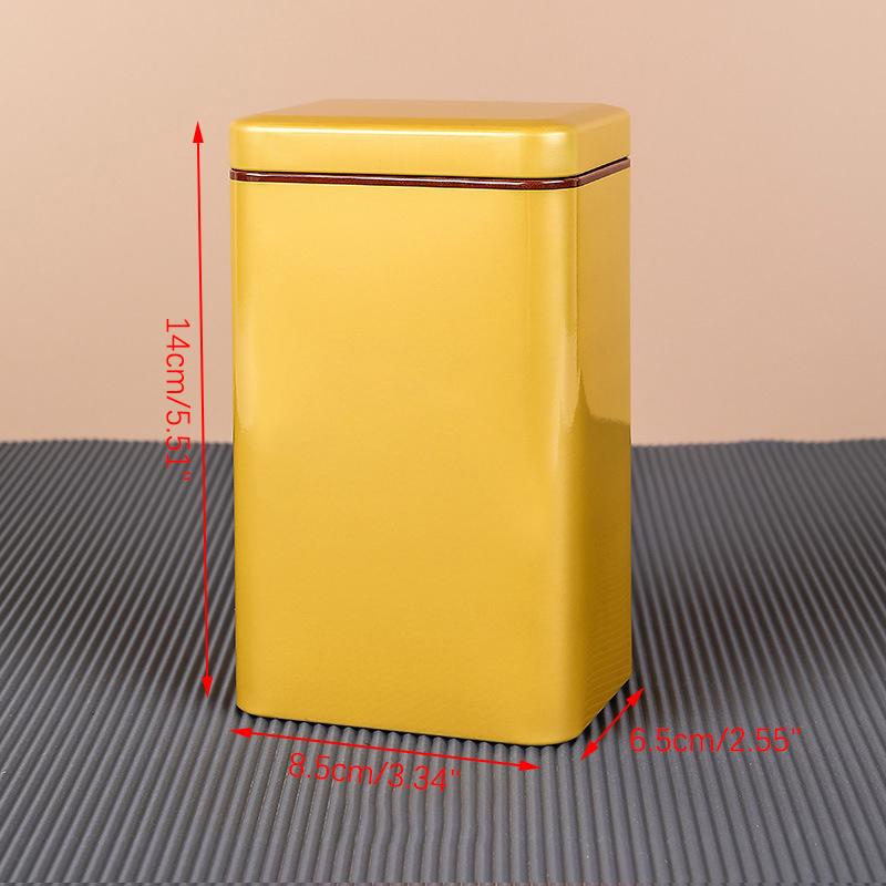 Metal Retro Square Tea Can Candy Food Storage Case With Lid Packaging Box Containers
