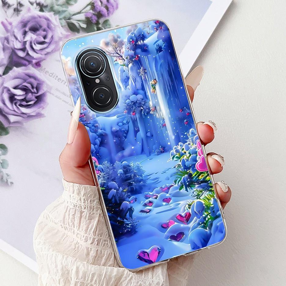 Чехол для Huawei Nova 9 SE Чехол Nova9 Pro Роскошный с рисунком цветов Мягкий тонкий чехол для телефона для Huawei Nova 9 Pro Nova9 SE Fundas Сумки
