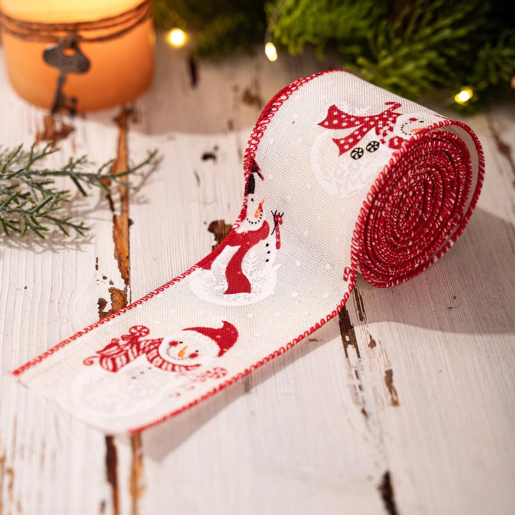 5 м Рождественская лента со снеговиком Рождественская лента Лента для украшения рождественской елки Лента для украшения подарков