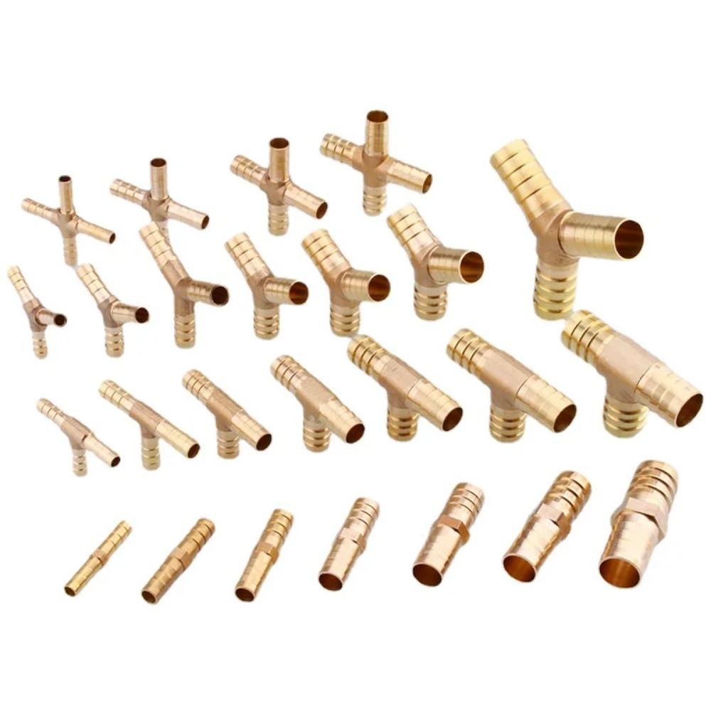 4 5 6 8 10 12 14 16 19 25 мм Штуцер для шланга Латунный Штуцер Прямой Угол Тройник Y Крест 2/3/4-ходовой Фитинг Разветвитель Соединитель Дом Сад