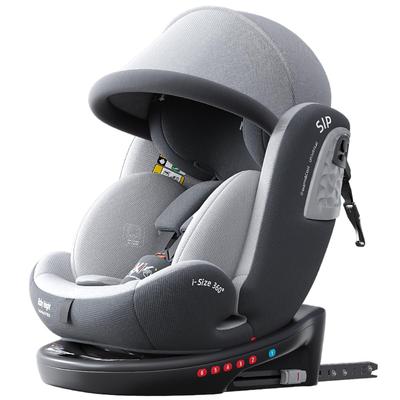Детское сиденье heekin вращающееся, фиксированное, ISOFIX, стандарт ECE R129, подходит для детей от рождения до 12 лет, регулируемый угол наклона 360° (i-размер) старый, (серый)