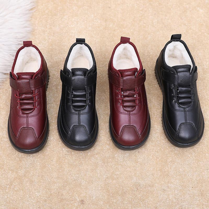 Winter New Old Beijing Cotton Shoes Women's Velvet Thickened Non-slip Mother Shoes Waterproof Warm Cotton Boots Snow Boots