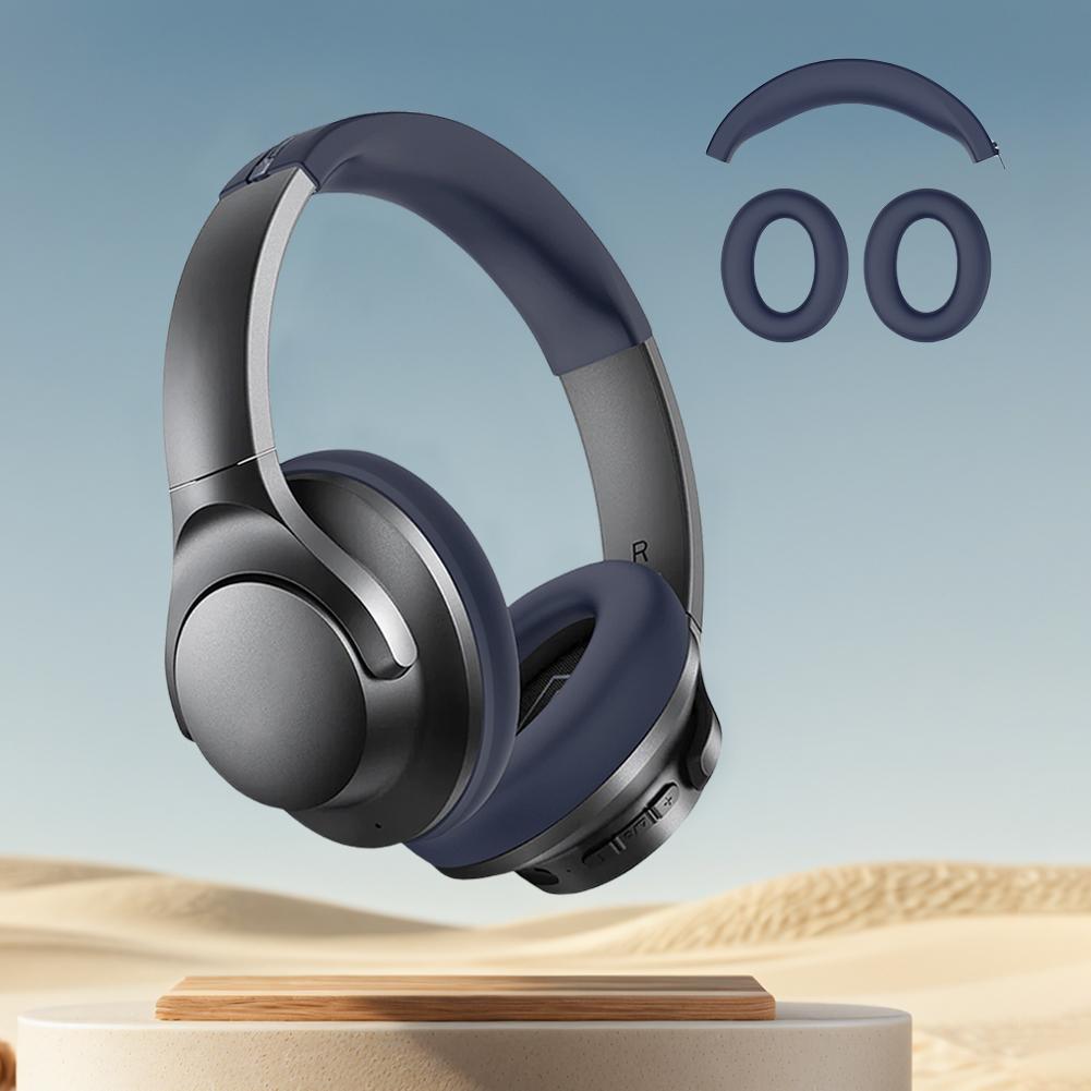 Для Anker Soundcore Life Q20i Силиконовые амбушюры Подушечка оголовья Застежка-молния Защитный чехол Водонепроницаемое оголовье Чехол для амбушюр