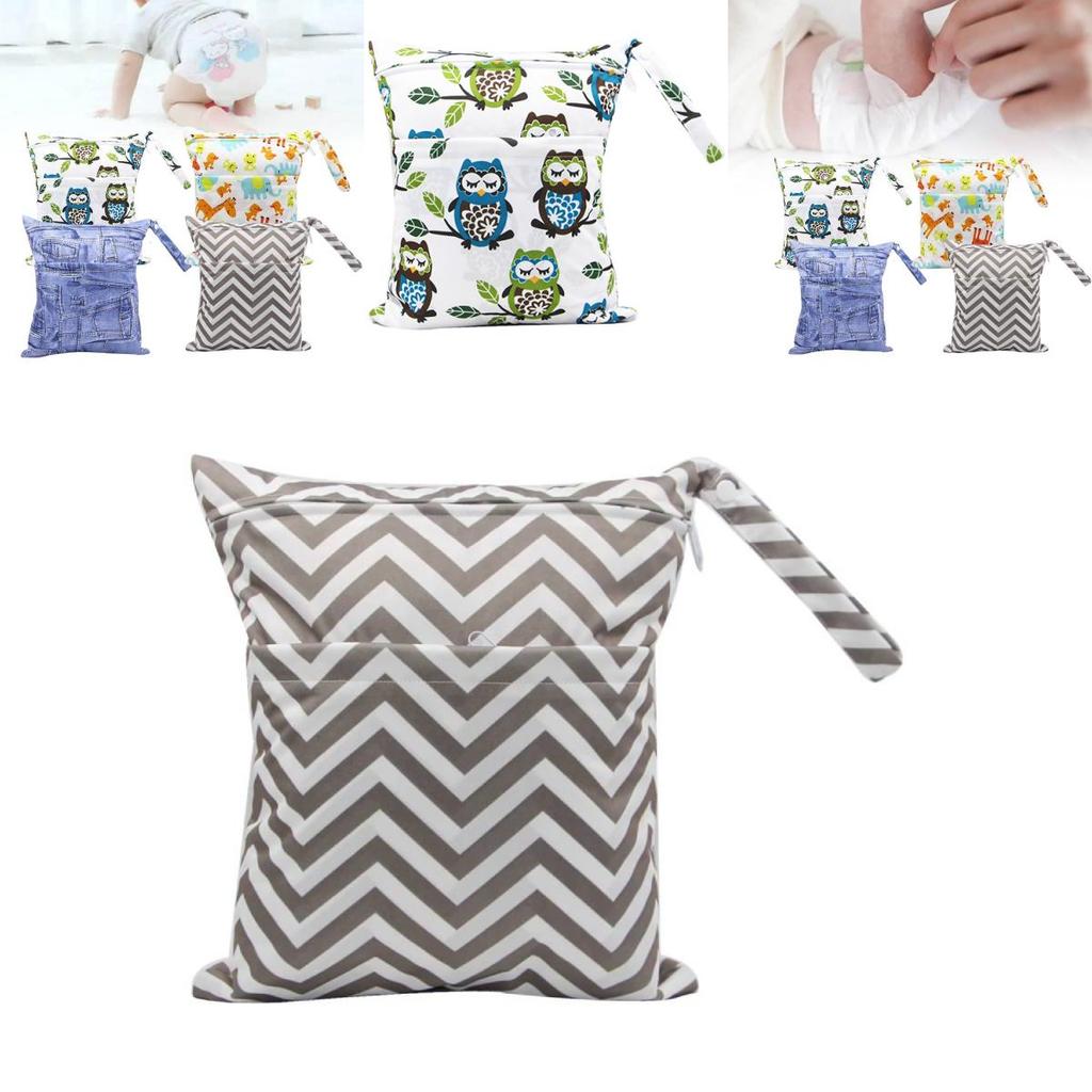 Прочная сумка для подгузников Asenappy с цифровой печатью и водонепроницаемыми двойными молниями