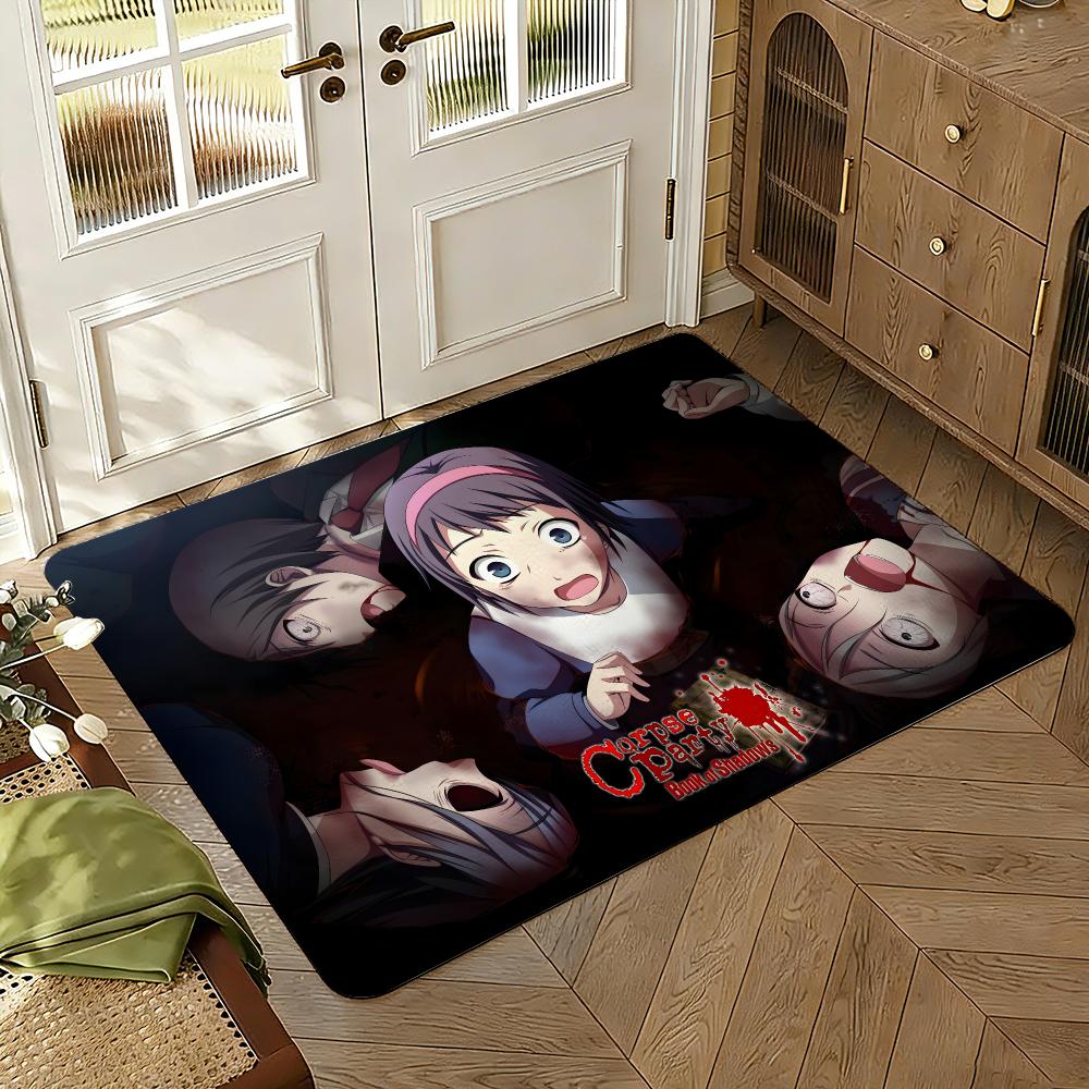 Corpse Party Floor Mat Soft Thickened Absorbent Non-Slip Bedroom Living Room Door Mat Home Decor Flannel Rugs
