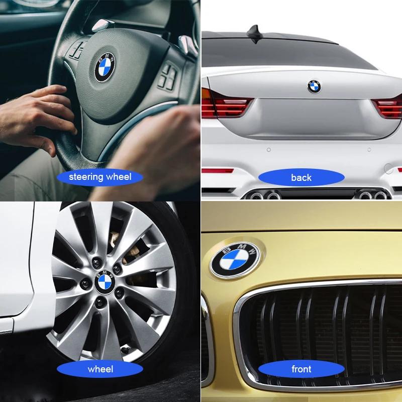 Для BMW G30 7 шт. Наклейка на руль, Колпачки ступиц колес, Передние и задние эмблемы Для BMW G38 G21 E61 X5F25 F36 G05 E93 F12 E63 G29 E30 F80