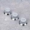 3Pcs Guitar Potentiometer Knob Cap Volume Tone Buttons Silver for Electric Guitars